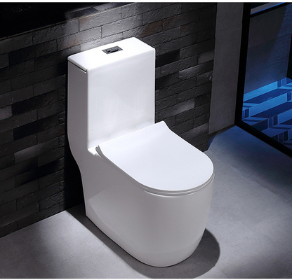 La toilette d'une seule pièce de Siphonic de double lavage à grande eau affleurant modèle le piège du piège S de P