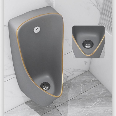 L'une seule pièce de retour sarclent la cuvette fixée au mur Grey Gold Color d'urinoir