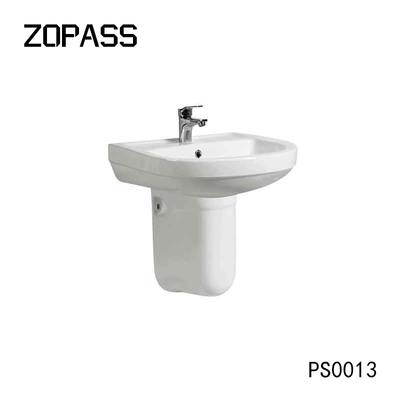 Bassin de porcelaine de Hung Pedestal Sinks Hand Painted de mur de salle de bains pour le lavabo de main