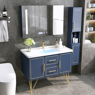 Aucune couleur bleu-foncé faite sur commande de Brown de Cabinet de vanité de salle de bains d'oxydation