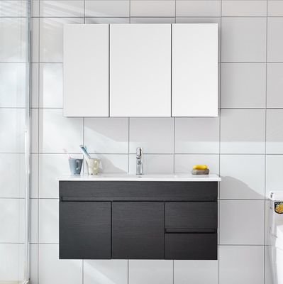 Cabinets de salle de bains en bois solides de plasticité pour l'appartement de villa d'hôtel