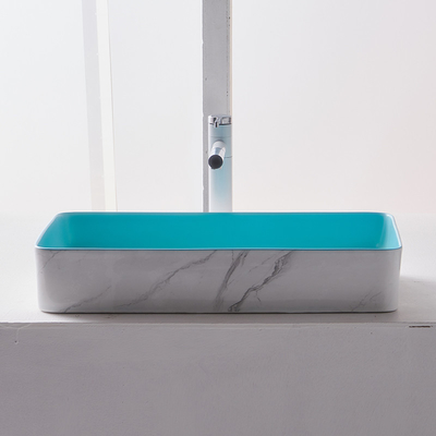 Évier en céramique de piédestal de salle de bains de partie supérieure du comptoir de bassin sanitaire moderne d'articles