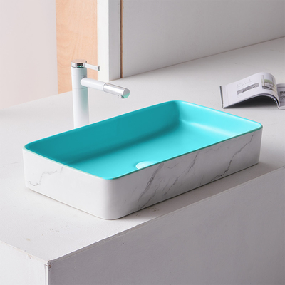 Évier en céramique de piédestal de salle de bains de partie supérieure du comptoir de bassin sanitaire moderne d'articles