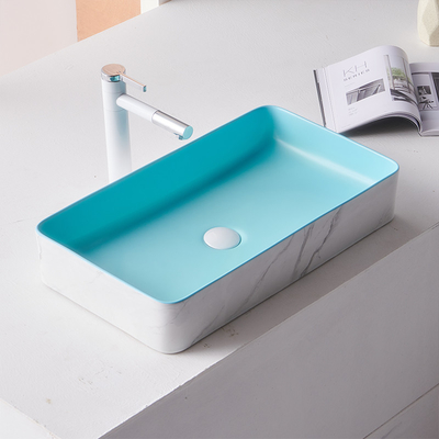 Évier en céramique de piédestal de salle de bains de partie supérieure du comptoir de bassin sanitaire moderne d'articles