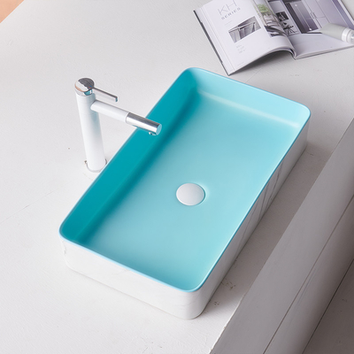 Évier en céramique de piédestal de salle de bains de partie supérieure du comptoir de bassin sanitaire moderne d'articles
