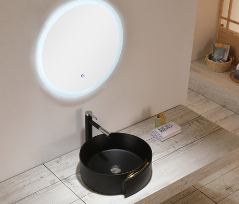 Bassin sanitaire en céramique ovale Matte Black Bathroom Bowl Sinks des articles 9L