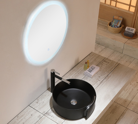 Bassin sanitaire en céramique ovale Matte Black Bathroom Bowl Sinks des articles 9L