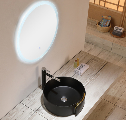 Bassin sanitaire en céramique ovale Matte Black Bathroom Bowl Sinks des articles 9L