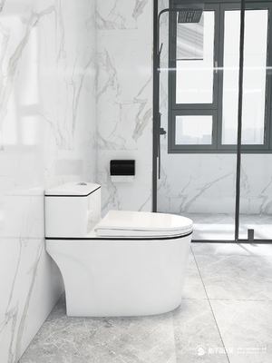 Siphon d'or blanc rinçant l'une seule pièce en céramique de cuvette des toilettes moderne