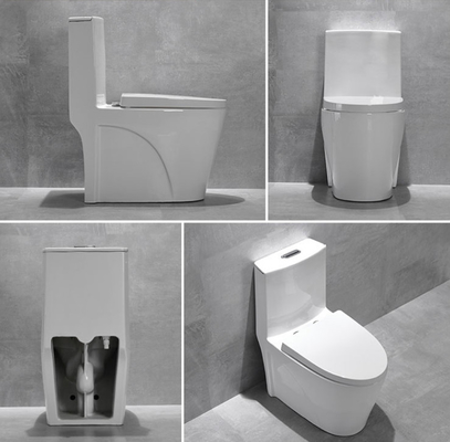 Toilette sanitaire de rinçage entièrement vitrée d'articles taille de confort de 1 morceau