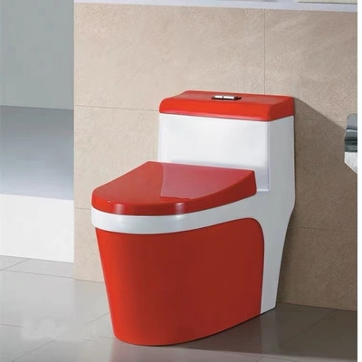 Toilette d'une seule pièce moderne sanitaire Colore vert-bleu rouge de 3L 6L Siphonic
