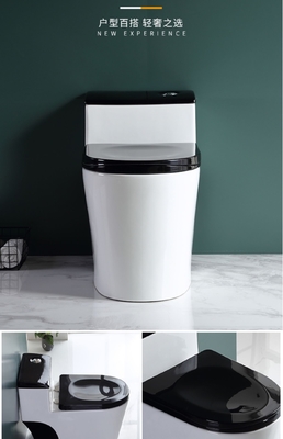 Siphon rinçant le style classique noir blanc de toilette sanitaire d'articles