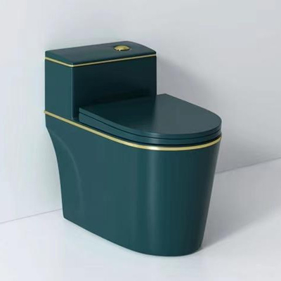 Réservoir coloré d'une seule pièce en céramique d'économie de l'eau de toilette de Siphonic
