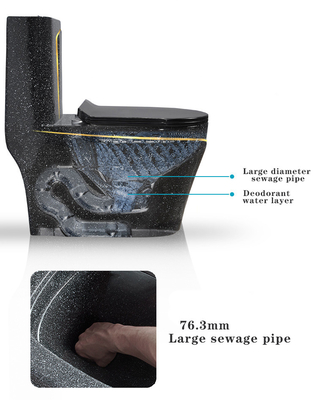 Double structure d'une seule pièce de rinçage de cuvette des toilettes de carte de travail du débit unitaire 3L 6L