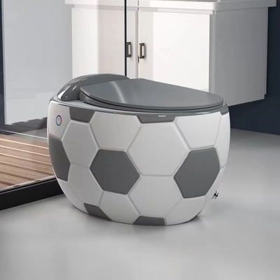 conception sans eau de boîte de toilette d'une seule pièce de Siphonic de regard du football 3D