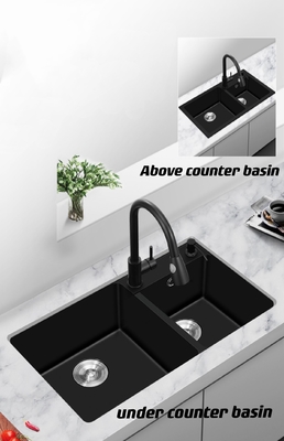 Les éviers de cuisine d'acier inoxydable d'Undermount doublent les cuvettes profondes de 220mm