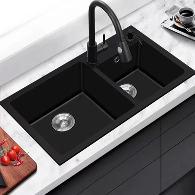 Les éviers de cuisine d'acier inoxydable d'Undermount doublent les cuvettes profondes de 220mm