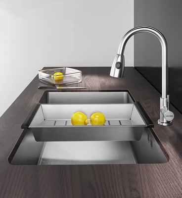 bassin rectangulaire de cuisine de l'acier inoxydable 9L sous le contre- évier