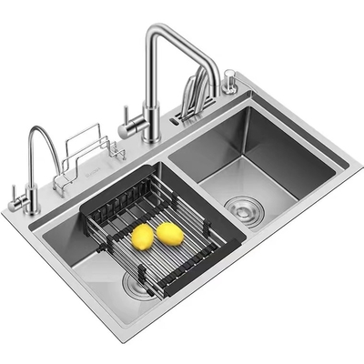 Cuvette d'évier de barre de la place 680*450mm Undermount double pour la blanchisserie de cuisine