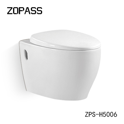 Lustre en céramique blanc de Hung Toilet Bowl Self Cleaning de mur de 3L 6L