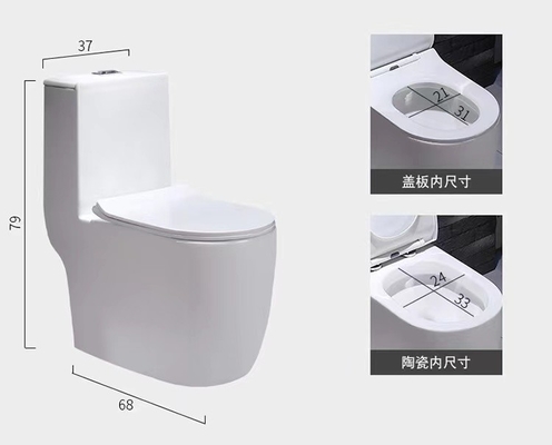 La toilette d'une seule pièce de Siphonic de double lavage à grande eau affleurant modèle le piège du piège S de P