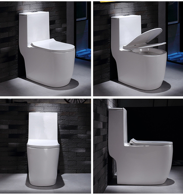La toilette d'une seule pièce de Siphonic de double lavage à grande eau affleurant modèle le piège du piège S de P