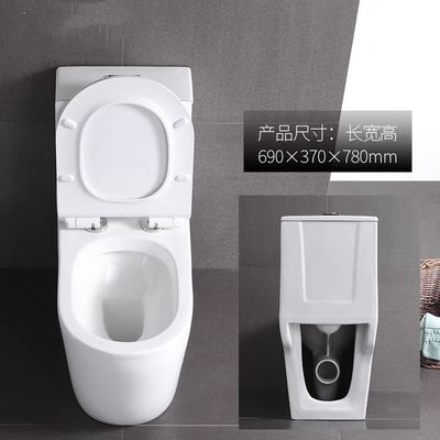 La toilette d'une seule pièce de Siphonic de double lavage à grande eau affleurant modèle le piège du piège S de P
