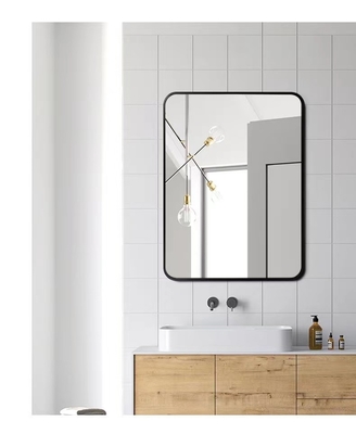 Métal encadré en aluminium Matt Gold Color de miroirs de salle de bains du rectangle LED