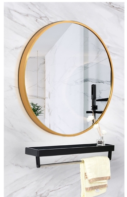 Le miroir rétro-éclairé accrochant de mur de salon de l'or LED adaptent la décoration aux besoins du client