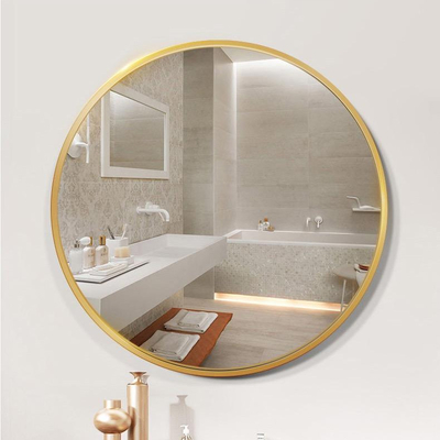 Le miroir rétro-éclairé accrochant de mur de salon de l'or LED adaptent la décoration aux besoins du client