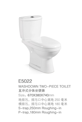 Forme carrée de doubles de 3L 6L articles sanitaires en deux pièces portatifs affleurants de toilettes