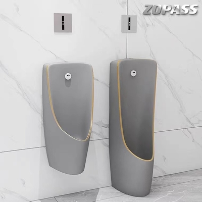 L'une seule pièce de retour sarclent la cuvette fixée au mur Grey Gold Color d'urinoir