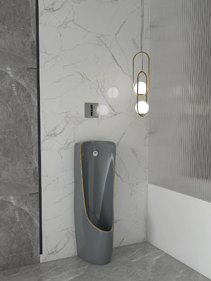 L'une seule pièce de retour sarclent la cuvette fixée au mur Grey Gold Color d'urinoir