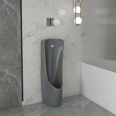 L'une seule pièce de retour sarclent la cuvette fixée au mur Grey Gold Color d'urinoir