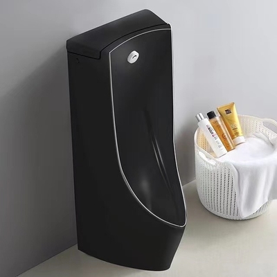 Rinçage automatique de capteur d'urinoir de position de Matte Black Back Spud Floor