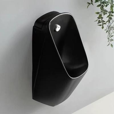 Rinçage automatique de capteur d'urinoir de position de Matte Black Back Spud Floor