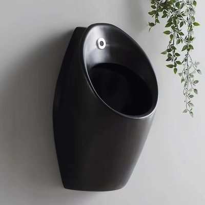 Rinçage automatique de capteur d'urinoir de position de Matte Black Back Spud Floor