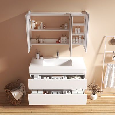 Cabinets de salle de bains en bois solides de plasticité