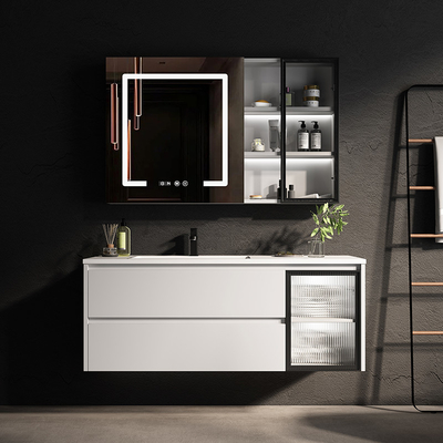 Vanité résistante simple de salle de bains d'humidité de Cabinet de miroir de l'évier LED