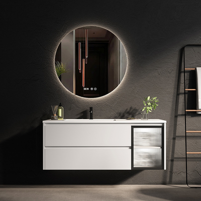 Vanité résistante simple de salle de bains d'humidité de Cabinet de miroir de l'évier LED