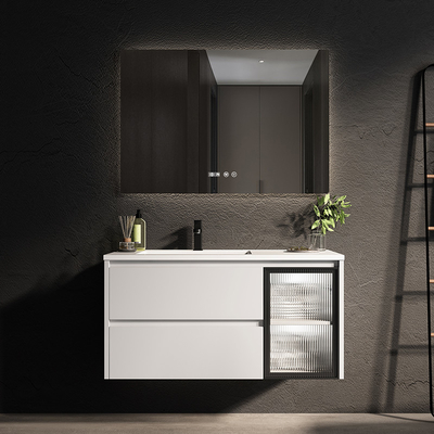 Vanité résistante simple de salle de bains d'humidité de Cabinet de miroir de l'évier LED