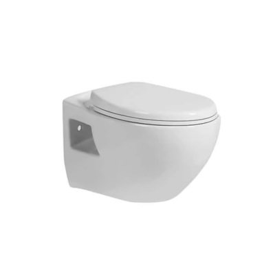 fixé au mur sans monture de toilettes en deux pièces d'économie de l'espace de 650*350*805mm