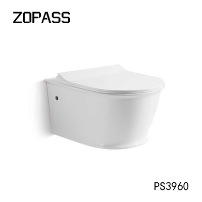 Nettoyage facile éraflure fixée au mur d'une seule pièce sans monture de toilette d'anti