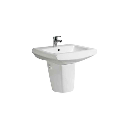 Bassin direct de Hung Basins Ceramic Semi Pedestal de mur de lavage de main d'usine pour la salle de bains