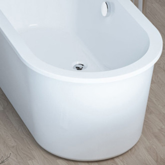 Pierre artificielle extérieure solide de baignoires debout libres ovales