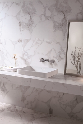 Évier blanc de salle de bains de dessus de Tableau d'Art Rectangular Sanitary Ware Basin