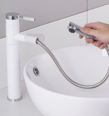La poignée simple a balayé le robinet sanitaire en laiton d'articles pour le bassin de salle de bains