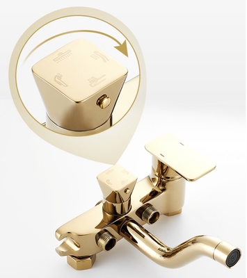 De douche sanitaire de 304 articles d'acier inoxydable ensemble de luxe de salle de bains d'or