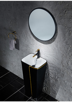 Une seule pièce 525*430*860mm sanitaire en céramique de bassin d'articles avec la toilette noire