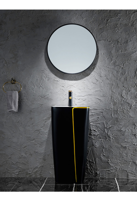 Une seule pièce 525*430*860mm sanitaire en céramique de bassin d'articles avec la toilette noire